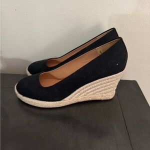 Jcrew Factory Black Espadrilles, Size 6.5